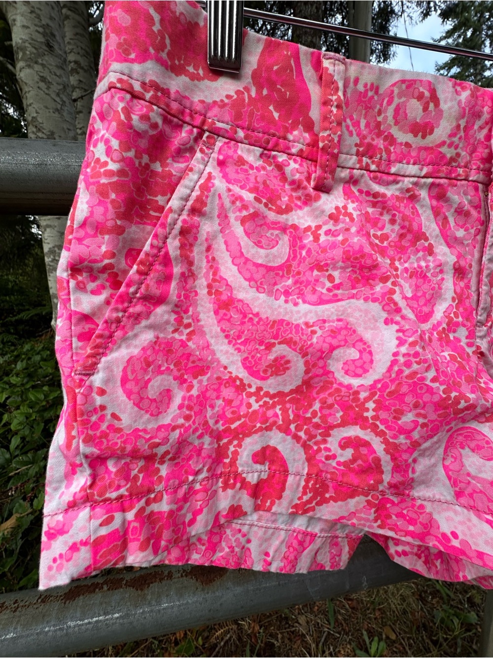 Lilly Pulitzer Pink Swirl Print Micro Shorts Preppy Resortwear Coastal Feminine - Picture 5 of 14